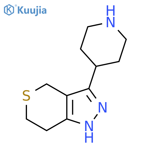 3-(Piperidin-4-yl)-1,4,6,7-tetrahydrothiopyrano[4,3-c]pyrazole structure