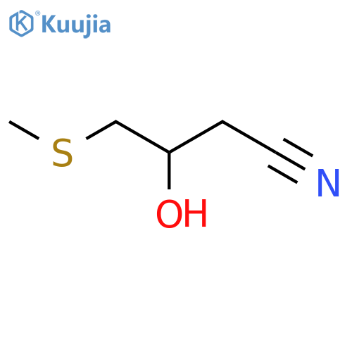 3-hydroxy-4-(methylsulfanyl)butanenitrile structure