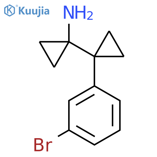 1-1-(3-bromophenyl)cyclopropylcyclopropan-1-amine structure