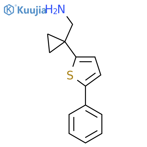 1-(5-phenylthiophen-2-yl)cyclopropylmethanamine structure