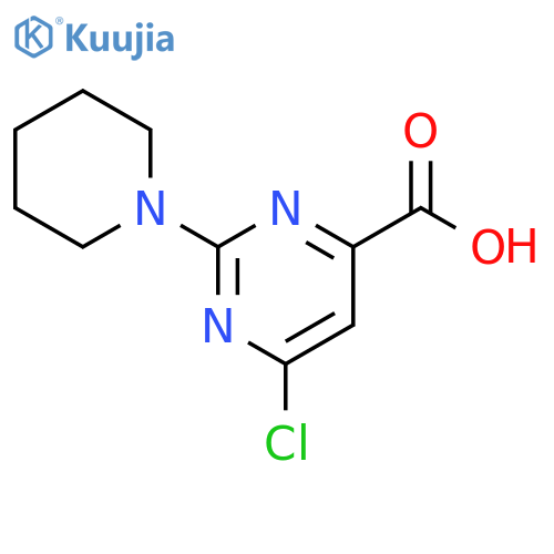 4-Pyrimidinecarboxylic acid, 6-chloro-2-(1-piperidinyl)- structure
