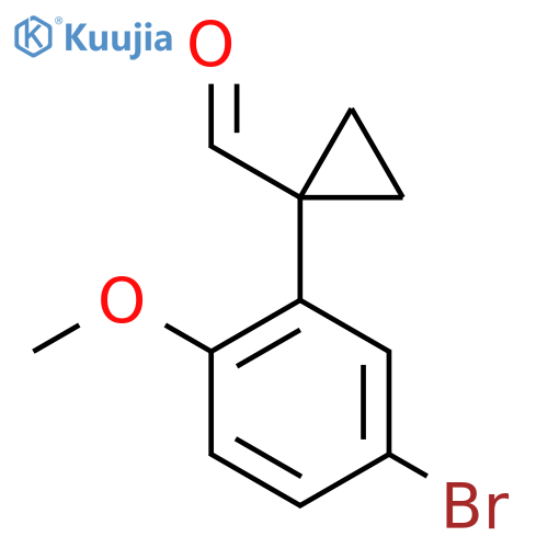 1-(5-bromo-2-methoxyphenyl)cyclopropane-1-carbaldehyde structure