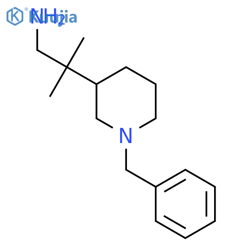 2-(1-Benzylpiperidin-3-yl)-2-methylpropan-1-amine structure