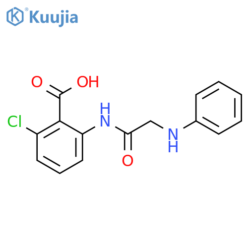 Benzoic acid, 2-chloro-6-[[(phenylamino)acetyl]amino]- structure