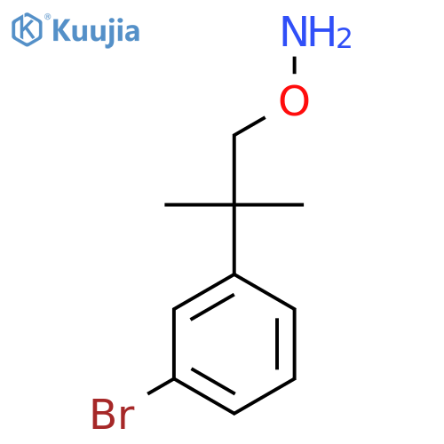 O-2-(3-bromophenyl)-2-methylpropylhydroxylamine structure