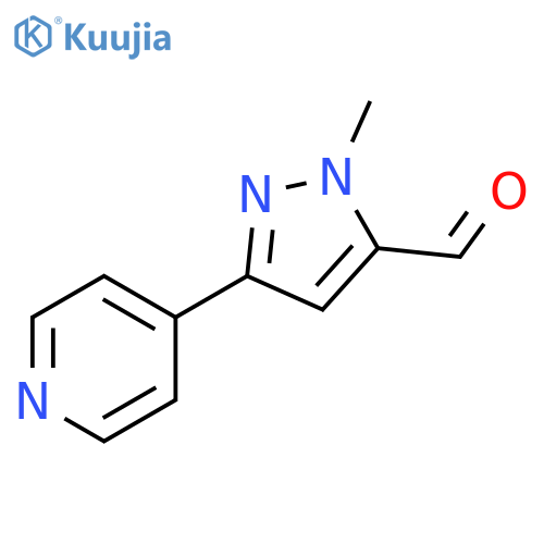 1-methyl-3-(pyridin-4-yl)-1H-pyrazole-5-carbaldehyde structure