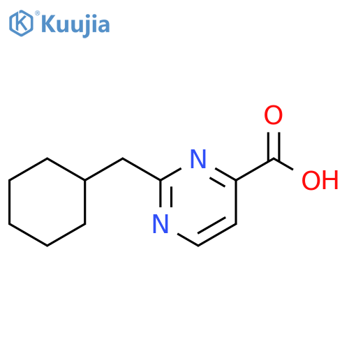 4-Pyrimidinecarboxylic acid, 2-(cyclohexylmethyl)- structure