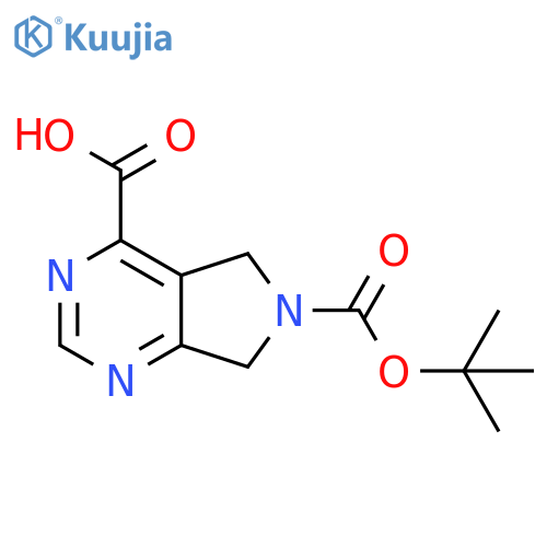 6-[(tert-butoxy)carbonyl]-5H,6H,7H-pyrrolo[3,4-d]pyrimidine-4-carboxylic acid structure