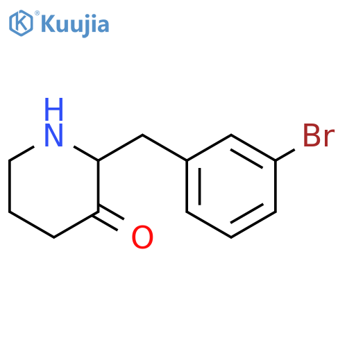 2-[(3-bromophenyl)methyl]piperidin-3-one structure