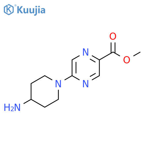 methyl 5-(4-aminopiperidin-1-yl)pyrazine-2-carboxylate structure