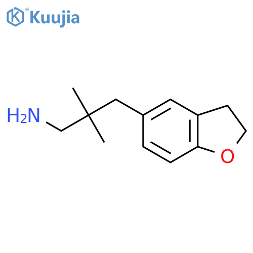 3-(2,3-Dihydro-1-benzofuran-5-yl)-2,2-dimethylpropan-1-amine structure