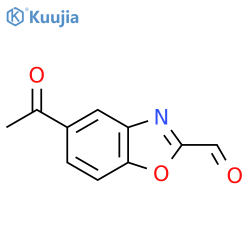5-Acetylbenzo[d]oxazole-2-carboxaldehyde structure