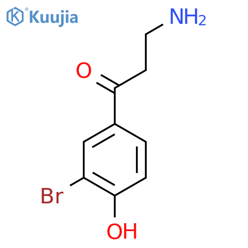 3-amino-1-(3-bromo-4-hydroxyphenyl)propan-1-one structure