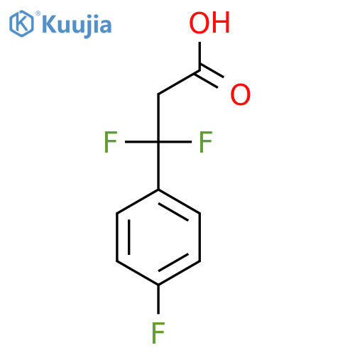 3,3-Difluoro-3-(4-fluoro-phenyl)-propionic acid structure