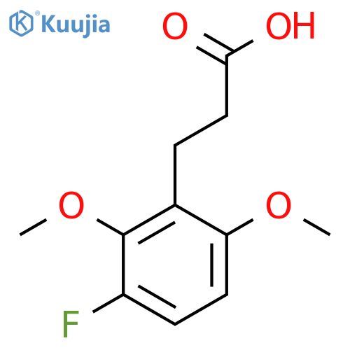 3-(3-fluoro-2,6-dimethoxyphenyl)propanoic acid structure