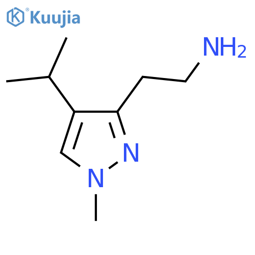 2-1-methyl-4-(propan-2-yl)-1H-pyrazol-3-ylethan-1-amine structure