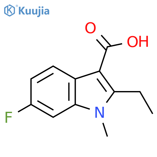 2-Ethyl-6-fluoro-1-methyl-1H-indole-3-carboxylic acid structure