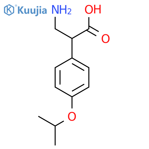 3-amino-2-4-(propan-2-yloxy)phenylpropanoic acid structure