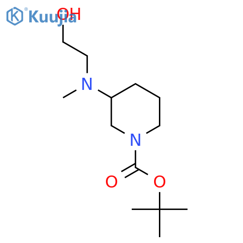 tert-butyl 3-(2-hydroxyethyl)(methyl)aminopiperidine-1-carboxylate structure