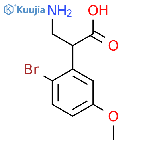 3-amino-2-(2-bromo-5-methoxyphenyl)propanoic acid structure