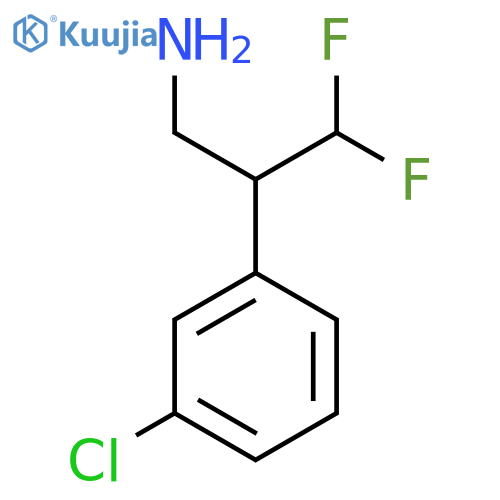 2-(3-Chlorophenyl)-3,3-difluoropropan-1-amine structure