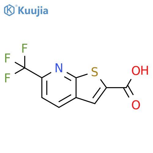 6-(trifluoromethyl)thieno2,3-bpyridine-2-carboxylic acid structure