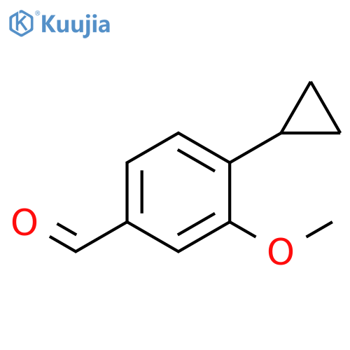 4-cyclopropyl-3-methoxybenzaldehyde structure