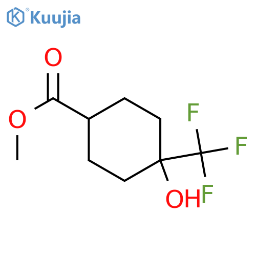 methyl 4-hydroxy-4-(trifluoromethyl)cyclohexanecarboxylate structure