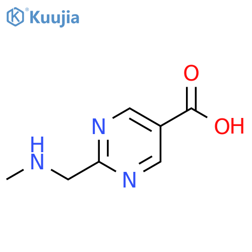 5-Pyrimidinecarboxylic acid, 2-[(methylamino)methyl]- structure