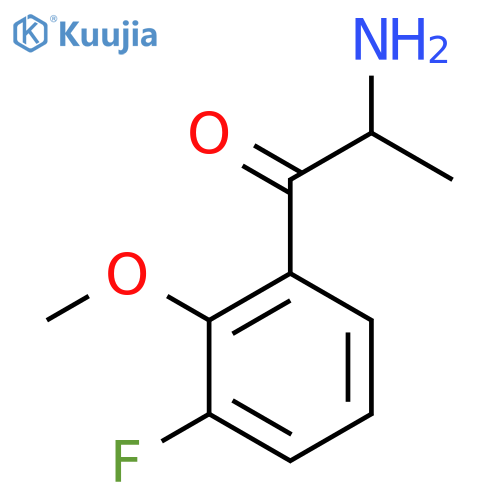 2-Amino-1-(3-fluoro-2-methoxyphenyl)propan-1-one structure
