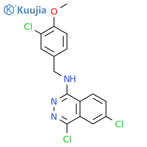 1-Phthalazinamine, 4,6-dichloro-N-[(3-chloro-4-methoxyphenyl)methyl]- structure