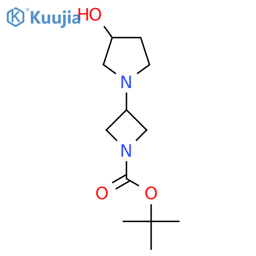 Tert-butyl 3-(3-hydroxypyrrolidin-1-yl)azetidine-1-carboxylate structure
