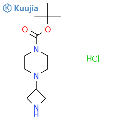 Tert-butyl 4-(azetidin-3-yl)piperazine-1-carboxylate hydrochloride structure