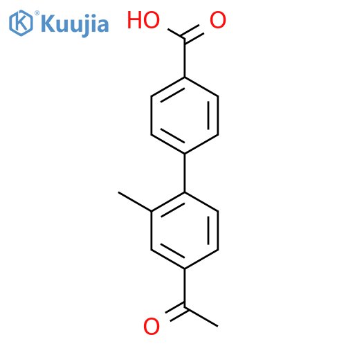4'-Acetyl-2'-methyl-[1,1'-biphenyl]-4-carboxylic acid structure