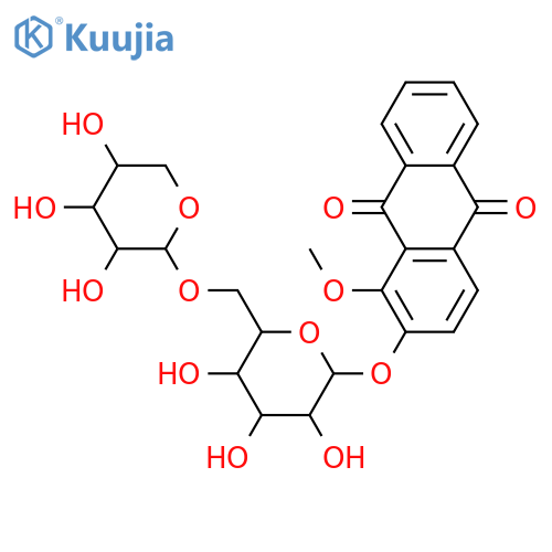 1,2-Dihydroxyanthraquinone; 1-Me ether, 2-O-[β-D-xylopyranosyl-(1→6)-β-D-glucopyranoside] structure