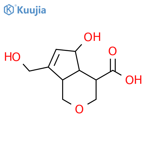 Cyclopenta[c]pyran-4-carboxylicacid, 1,3,4,4a,5,7a-hexahydro-5-hydroxy-7-(hydroxymethyl)-, (4S,4aS,5R,7aS)- structure