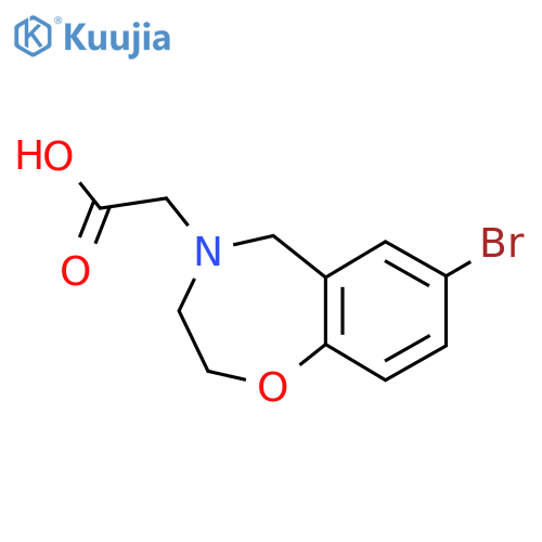 2-(7-Bromo-2,3,4,5-tetrahydro-1,4-benzoxazepin-4-yl)acetic acid structure