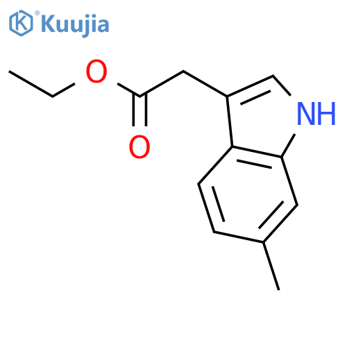 1H-Indole-3-acetic acid, 6-methyl-, ethyl ester structure