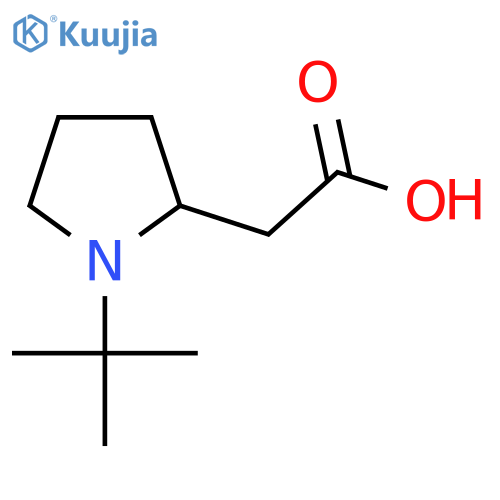 2-(1-Tert-butylpyrrolidin-2-yl)acetic acid structure