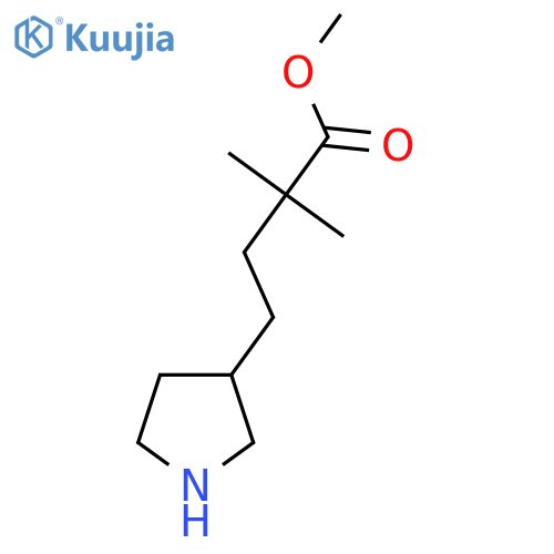 Methyl 2,2-dimethyl-4-(pyrrolidin-3-yl)butanoate structure