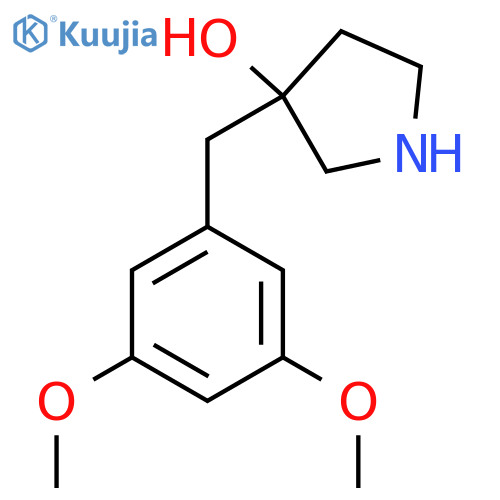 3-(3,5-dimethoxyphenyl)methylpyrrolidin-3-ol structure