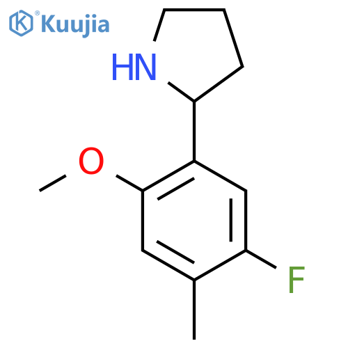 2-(5-Fluoro-2-methoxy-4-methylphenyl)pyrrolidine structure