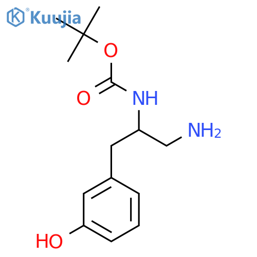 tert-butyl N-1-amino-3-(3-hydroxyphenyl)propan-2-ylcarbamate structure