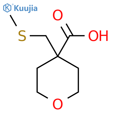 4-(methylsulfanyl)methyloxane-4-carboxylic acid structure
