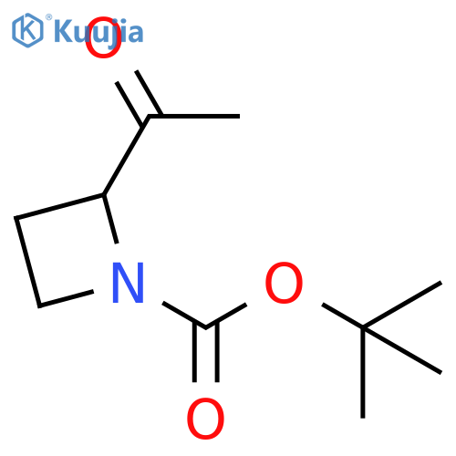 1-Azetidinecarboxylic acid, 2-acetyl-, 1,1-dimethylethyl ester structure