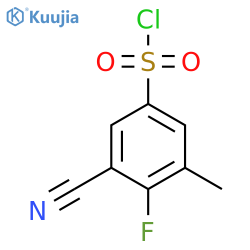 3-Cyano-4-fluoro-5-methylbenzenesulfonyl chloride structure