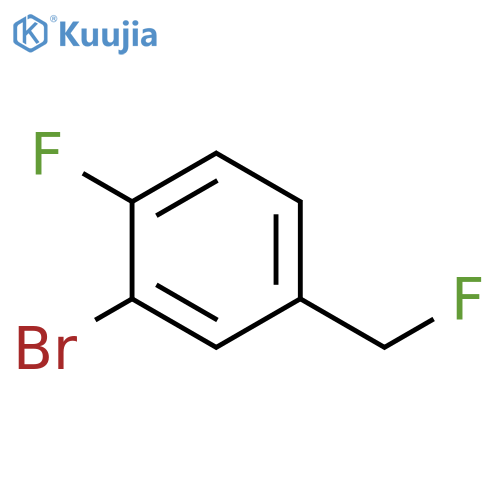 Benzene, 2-bromo-1-fluoro-4-(fluoromethyl)- structure