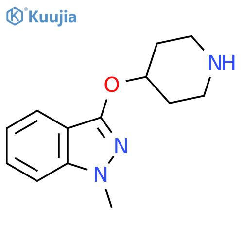 1-methyl-3-(piperidin-4-yloxy)-1H-indazole structure