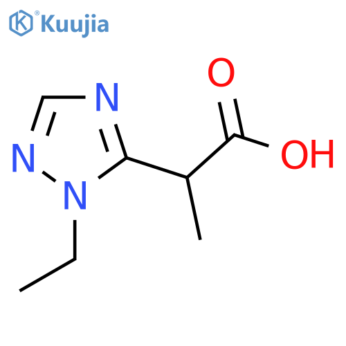 2-(1-Ethyl-1H-1,2,4-triazol-5-yl)propanoic acid structure