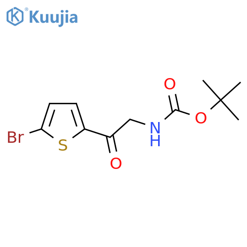 tert-butyl N-[2-(5-bromothiophen-2-yl)-2-oxoethyl]carbamate structure